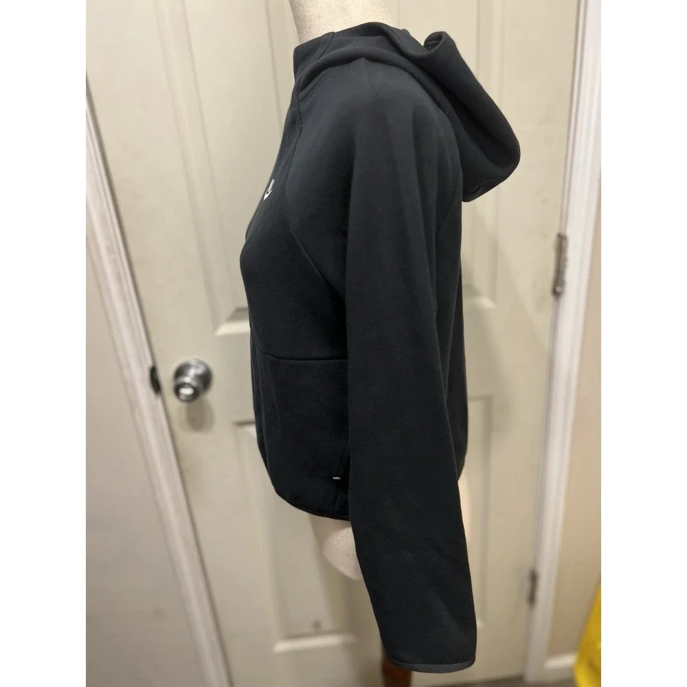 Women's Nike Crop Top‎ Scuba Hoodie Size Small Black